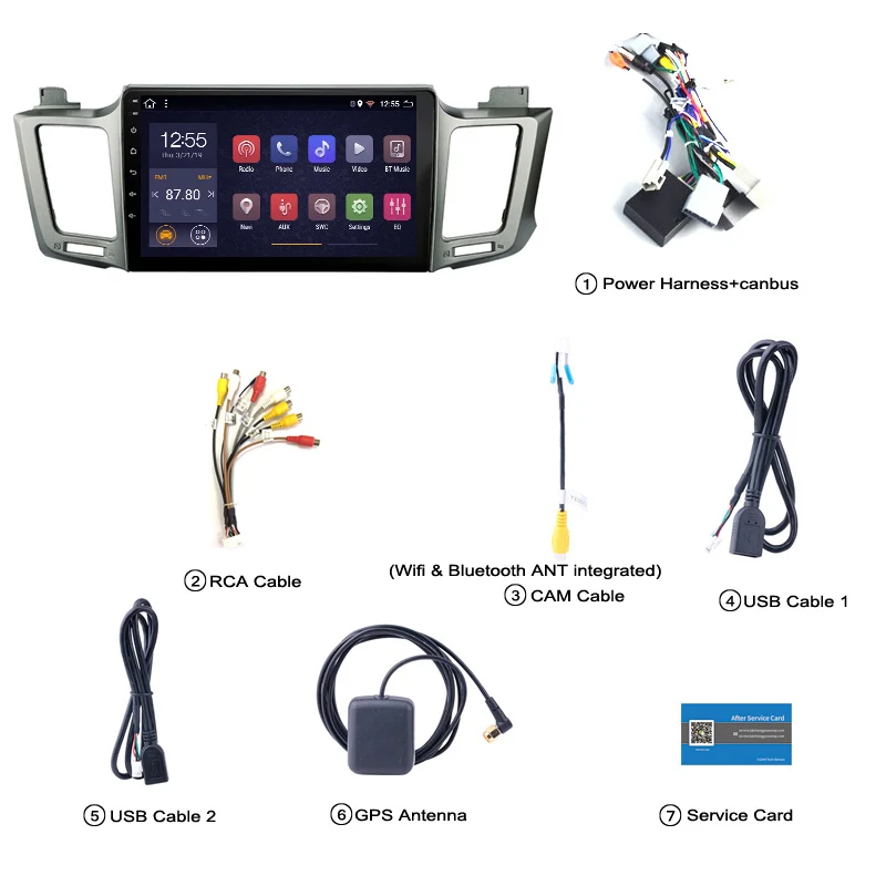 Excellent PX6 4G+64G Android 9.0 For Toyota RAV4 4 XA40 5 XA50 2012-2018 Car Radio Multimedia Video Player Navigation GPS 5