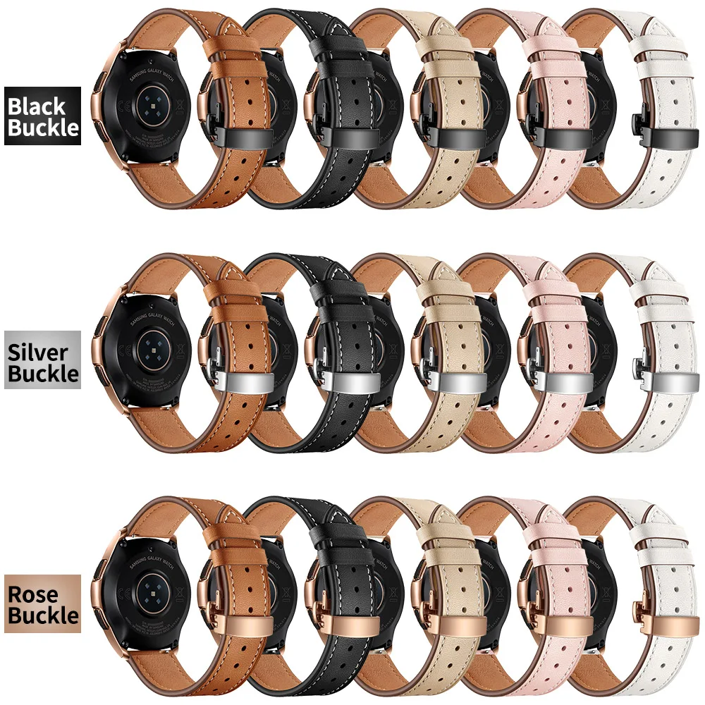 20 мм ремешок для часов кожаный ремешок для samsung Galaxy Watch 42 мм/Active 2 1 ремешок для Garmin Vivomove HR/Vivoactive 3/3 музыкальный браслет