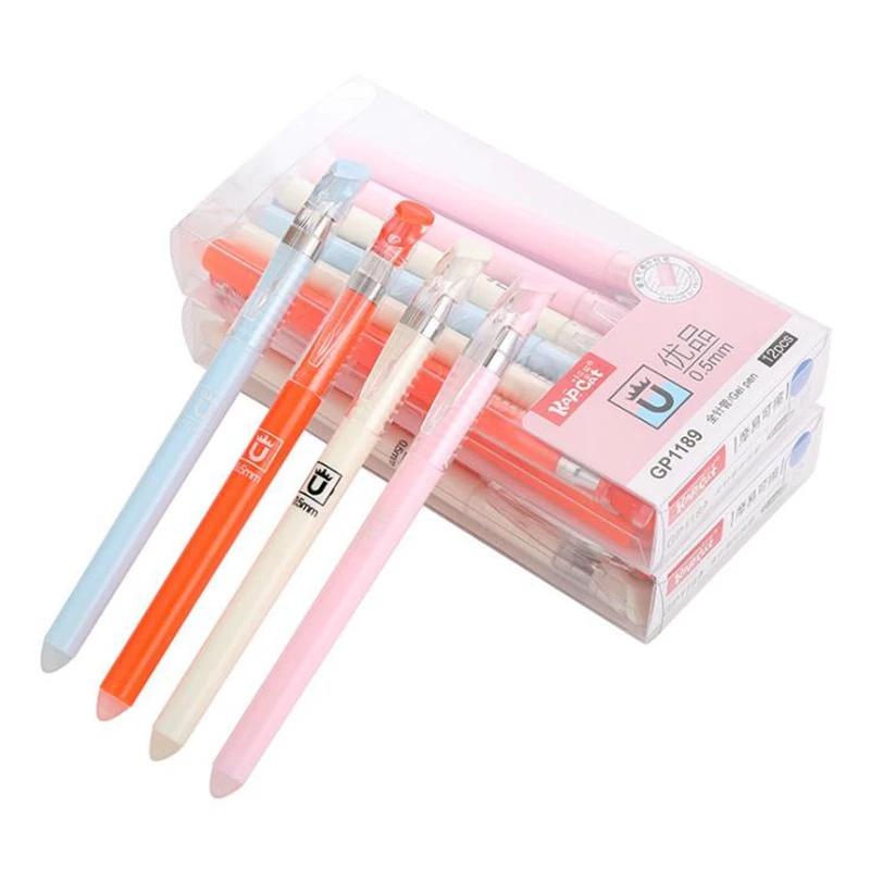 

4 Pcs/ Set Solid Color Erasable Pen Refill 0.5mm Blue Ink Magic Gel Pen for School Office Writing Supply Tool Kawaii stationery