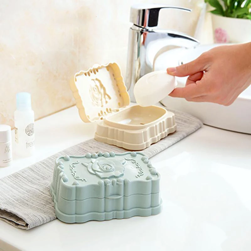 

Draining Soap Box Portable Hollow Storage Soap Box Home Travel Bathroom Waterproof Soap Box Storage Box Case Holder Random Color