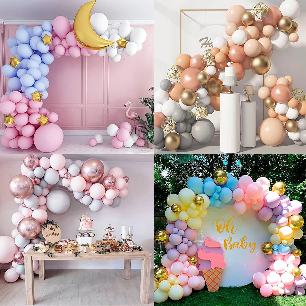 

Balloon Wreath Arch Rose Gold Confetti Balloon Wedding Birthday Balcony Birthday Party Decoration Children Baby Shower