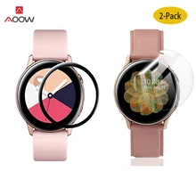 2 шт Защитная пленка для samsung Galaxy Watch Active 1 2 40 мм 44 мм 3D защита экрана из мягкого стекловолокна полное покрытие экрана