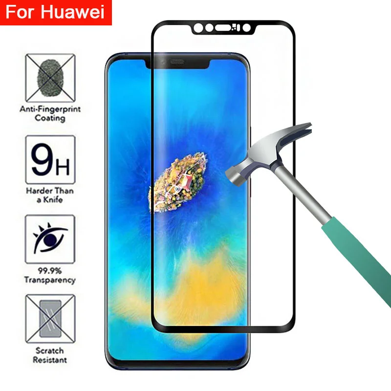 1 Pièces pour Huawei Mate 20 Vitre Verre Trempé Protection écran Protecteur décran Glass Tempered Screen Protector SONWO Huawei Mate 20 Verre Trempé 