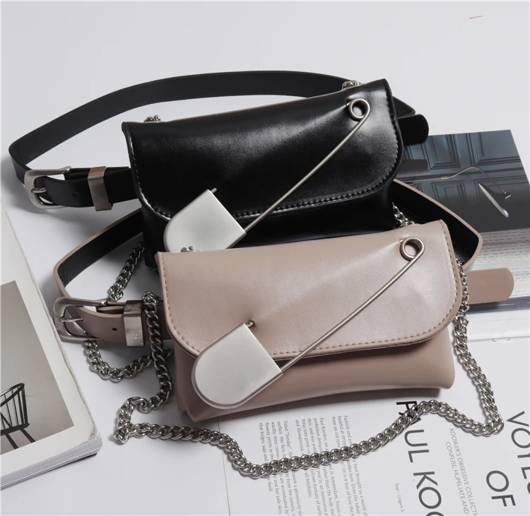 Шикарная стильная сумка на плечо с цепочкой Многофункциональный французский откидной кошелек поясная сумка PIn поясная сумка кожаный ремень сумка женская