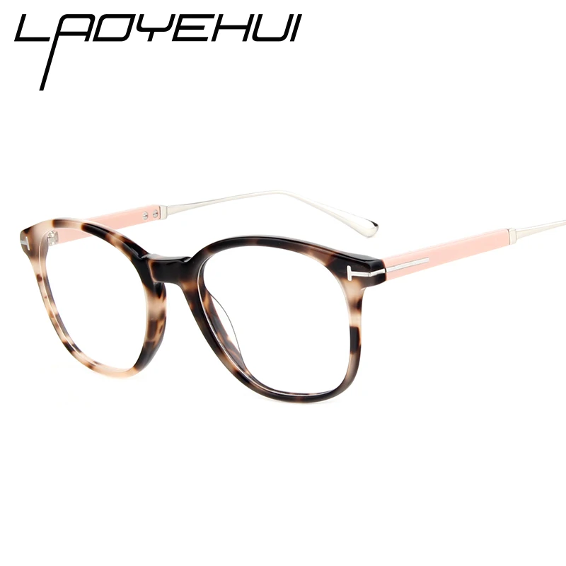 2020 High Quality Women metal Glasses Frame Leopard Print Male oval