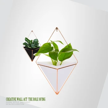 

Geometric Hanging Flower Pots Holder Garden Succulent Plants Decorations