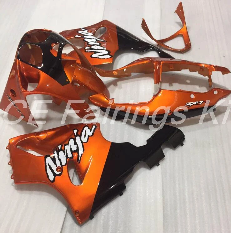 ABS обтекатель комплект подходит для Kawasaki Ninja ZX7R ZX-7R 1996-2003 96 97 98 99 00 01 02 03 Обтекатели на заказ Оранжевый холодный