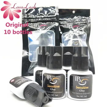 

Free Shipping Korea 10 bottles/lot IB glue Sensitive Glue fast drying Individual eyelash extensions glue black cap 5ml/bottle