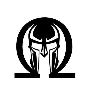 

The Creative and Handsome Spartan Helmet Personalized Car Sticker Pvc Is Suitable for All Kinds of Cars Black/white, 13CM *13CM