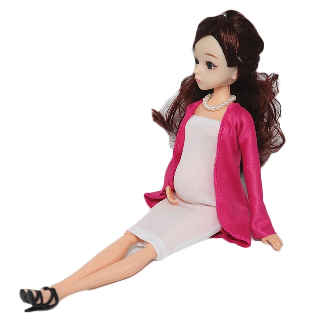 Novo artesanal 11.5 polegadas mãe grávida com um bebê em sua barriga boneca  boneca de brinquedo da menina com vestido para barbie caixa de cores 9  escolhas - AliExpress