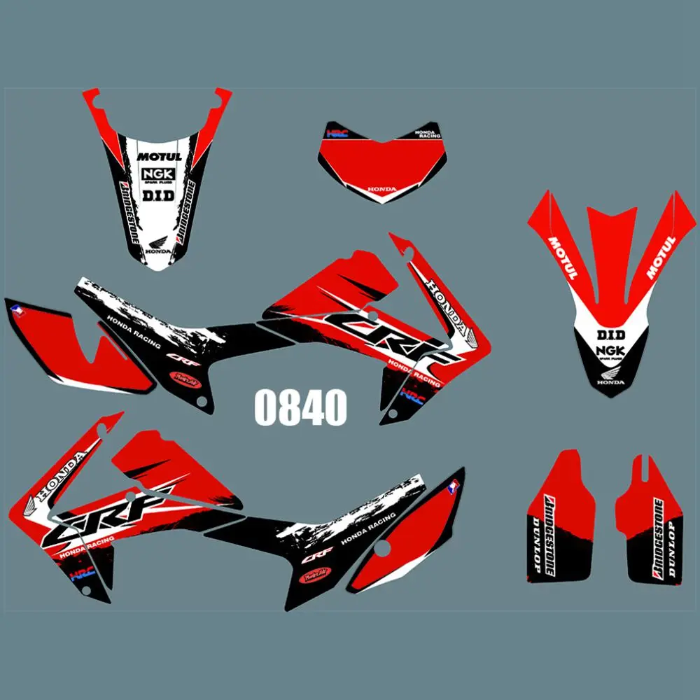 

New Full Graphics Decals Stickers Custom Number Name Glossy Bright Stickers Waterproof for HONDA CRF250L 2012-2018