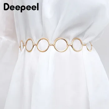 

Deepeel 1pc 50-65cm Ladies Personality Geometric Ring Single Layer Body Chain Simple Punk Wild Metal Cummerbunds YK660