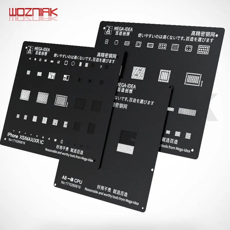 QIANLI черная растительная жестяная стальная сетка для IPHONE cpu A8 A9 A10 A11 A12 оловянный шар набор трафаретов для пайки BGA