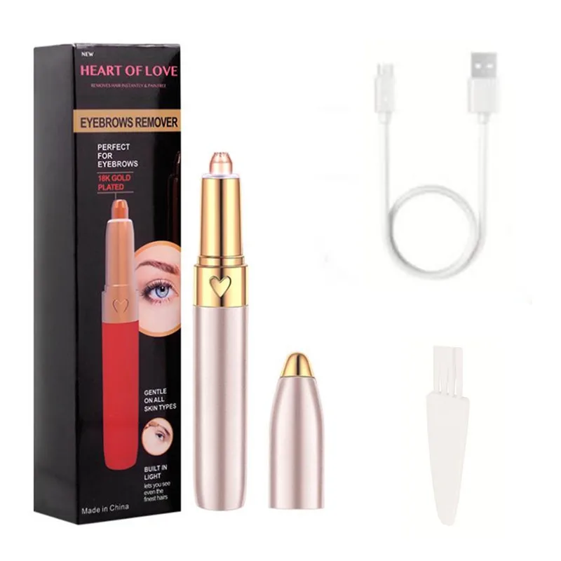 

USB Rechargable Protable Mini Eyebrow Trimmer Electric Epilator Hair Removal Eyebrow Shaver Lip Face Hair Razor