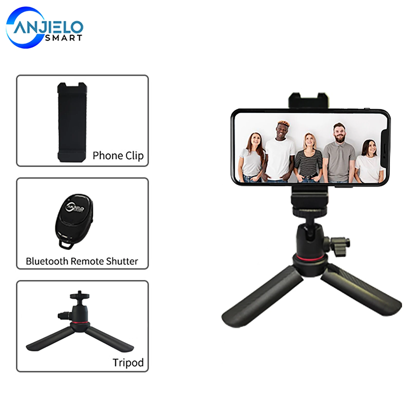 Anjilosmart мини Smartphone DSLR штатив Трипод для камеры Sony ZV1 Canon M50 Холодный башмак с