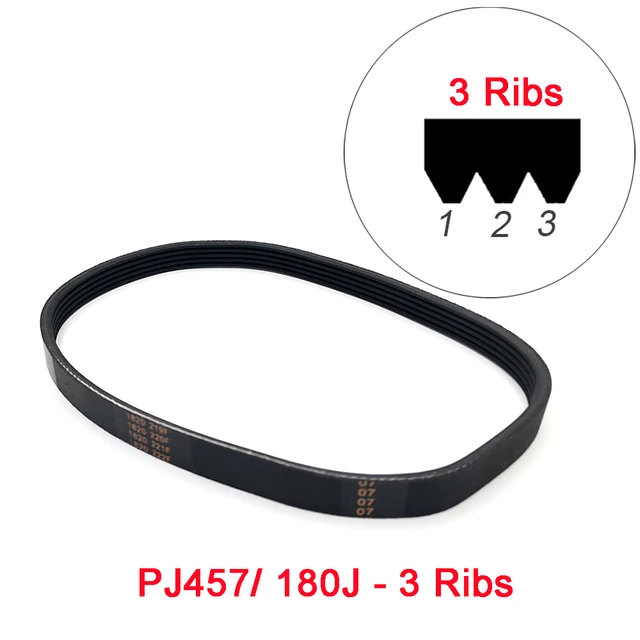 1 PIECE VEGA V-Belt PJ457 180J 3/4/5/6 RIBS DRIVE BELT FOR WOOD PLANER MACHINE EINHELL RC MODE