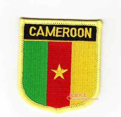 CAMEROON Национальный флаг щит вышивка патч значок по всему миру 6*7 см Австралия Бельгия Канада Чили Колумбия Чешский Дания - Цвет: CAMEROON