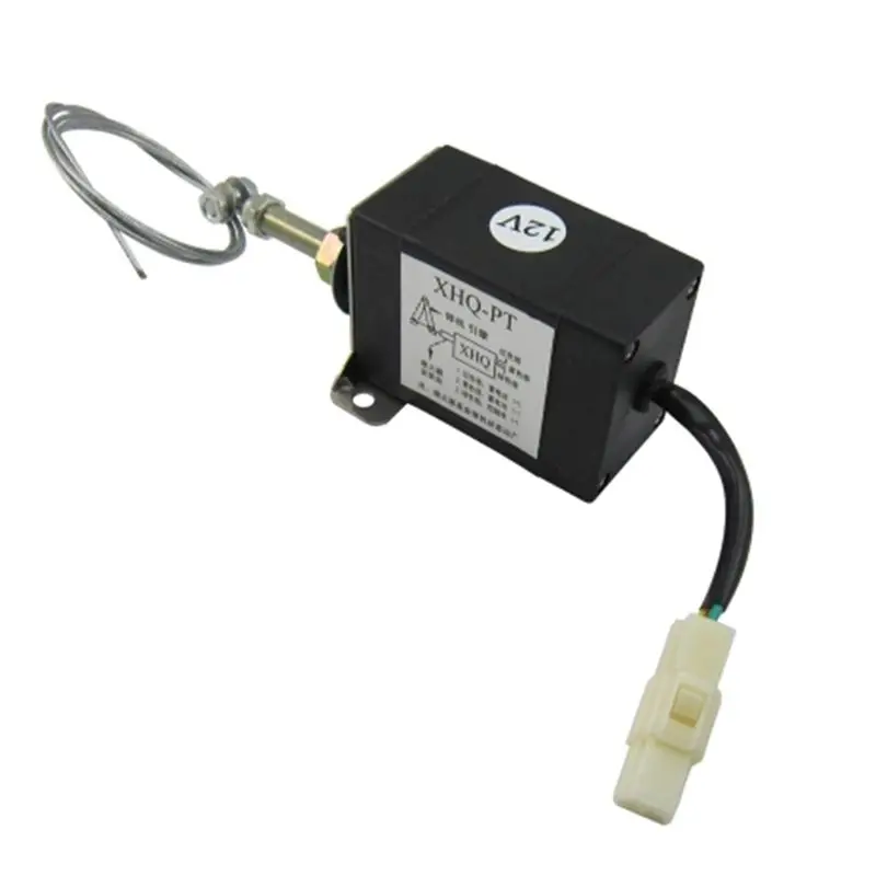 

XHQ-PT Normally Open Diesel Engine Flameout Device Engine Stop Solenoid Valve DC 12V / 24V Power-on Pull-off Flame