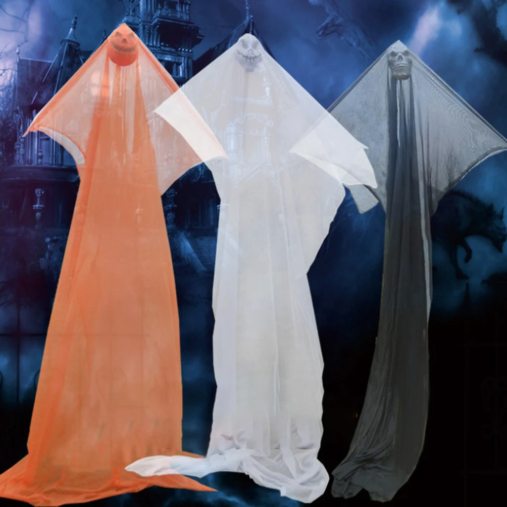 Creepy Hanging Ghost Skull Prop Halloween Party Haunted Holloween Decoration 3m*2m