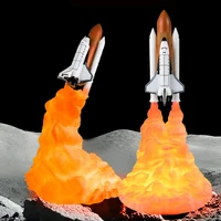 3D Print Space Shuttle LED Table Lamp Bedside Desk Lamp 800 mAh USB Rechargeable LED Night Light Christmas Kids Gift Study Decor 1