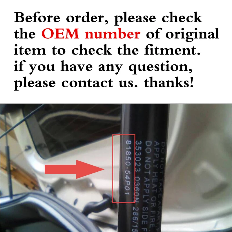 Пружина для BMW 3 Series E46 316i 318i 320i 323Ci 323i OE 51238202688 (упаковка из 2 шт.)|Капоты| |