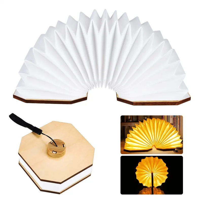 

LED Creative DuPont Paper Compass Lights Night light Lamp DuPont Paper LED Night Light Portable 360 Degree Foldable Book Light
