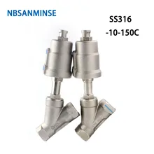 NBSANMINSE JDF 100S0NC6G 1-1/4 1-1/2 2 2-1/2 3 угловой клапан сиденья пневматический клапан из нержавеющей стали 316 нормально закрытый