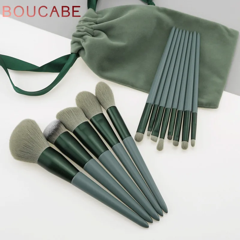 13/8pcs Pro Makeup Brushes Set Powder Foundation Blusher Eyeshadow Highlighter Eyebrow Lip Beauty Make Up Brush Tool With Bag | Красота и