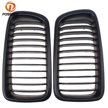 

POSSBAY Car Styling Front Racing Grills Matte Black Kidney Grilles for BMW 7-Series E38 730iL/735i/735iL/740i Sedan 1994-2001
