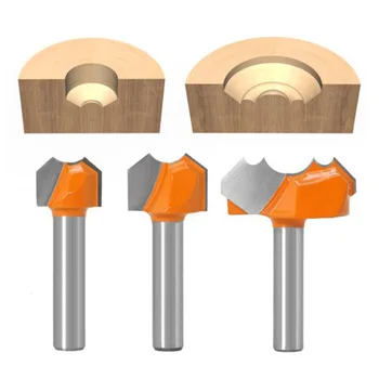

8mm Shank Carbide Double Arc Dragon Ball Wood Drill Bit Router Bit Drilling For Boring Machine Wood Woodworking Endmill