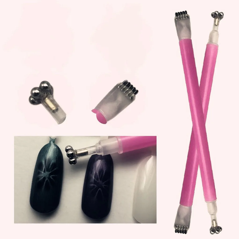 

Double Head Nail Art Rod Magnetic Flower Tip 3D Eyes Magnet Gel Nail Polish Manicure DIY Tool