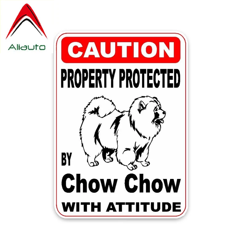 Aliauto High Quality Car Sticker Property Protected By Chow chow Dog PVC Cover Scratches Decal Decoration Graphic 14cm*10cm | Автомобили и