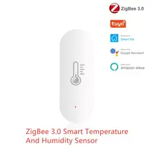 Tuya ZigBee Smart Temperature And Humidity Sensor Indoor Thermometer Hygrometer Tuya SmartLife App Works With Alexa Google Home