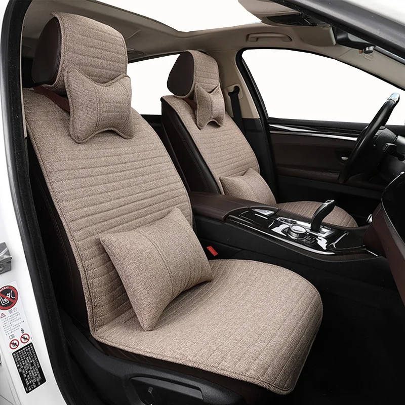 Flax Universal Car Seat Cover For HONDA CRV Fit Jazz Accord Civic Odyssey Pilot Vezel Stream Shuttle Accessories auto goods | Автомобили и