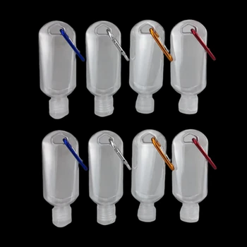 

1PCs Portable Empty Sanitizer Bottle Refillable Bottles with Hook Hand Sanitizer Containers Travel Liquid Containers 30/50ml