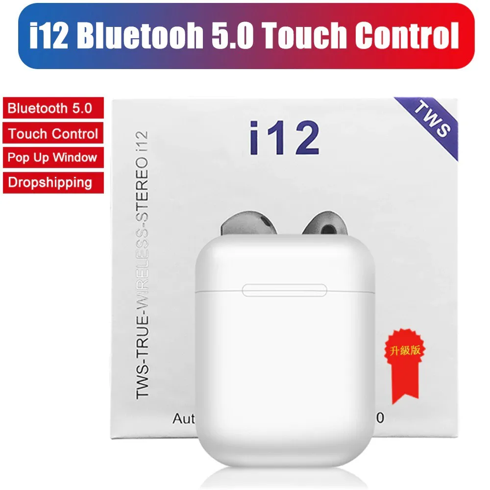 

I12 TWS Wireless Earphones Mini Earbuds Bluetooth 5.0 Stereo Sport Headphone for IPhone Android Phone I 12 Tws Handsfree Headset