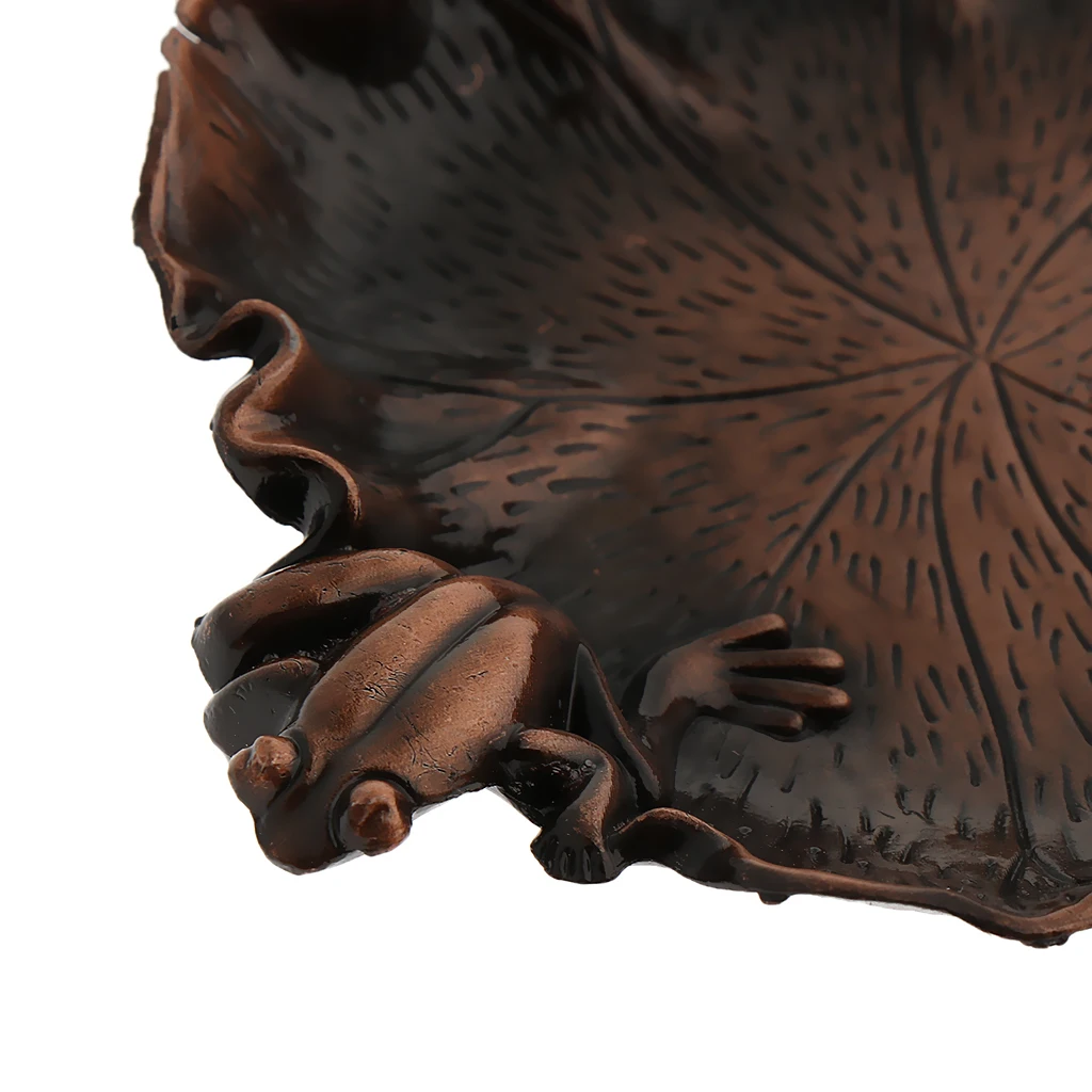 Lotus Leaf with Frog Retro Red Alloy Teacup Coaster Coffee Cup Mat for Kung Fu Tea Fittings