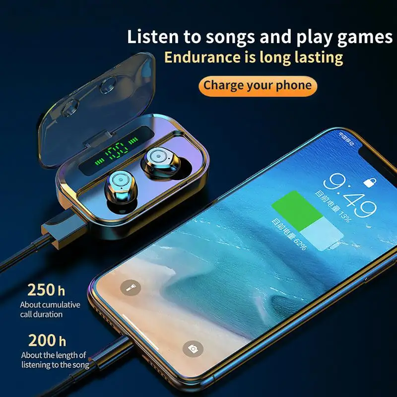 Vitog HiFi Качество звука беспроводные наушники TWS Bluetooth 5,0 спортивные водонепроницаемые смарт-гарнитуры с микрофоном для всех телефонов