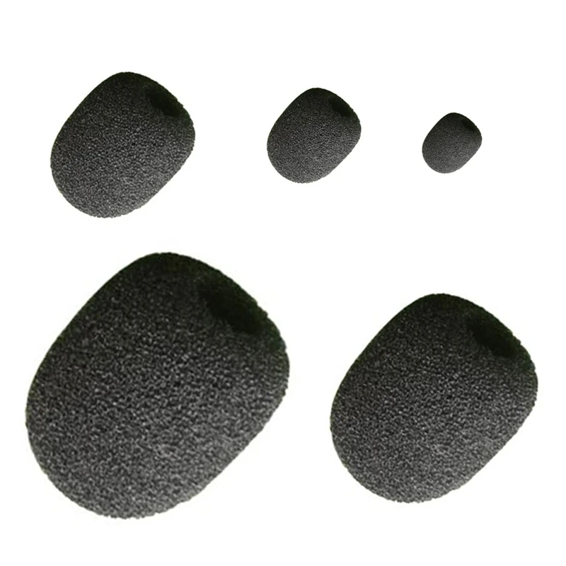Headset Replacement Cover Gooseneck Sponge Foam Microphone Windscreen Protector 5 Sizes 10pcs