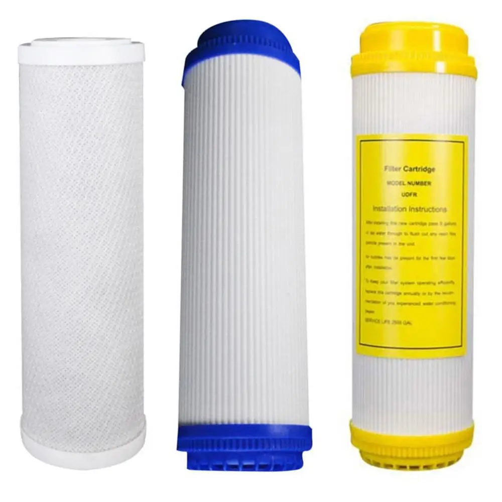 

10-inch Flat Resin/UDF/CTO Filter 5-stage Reverse Osmosis Water Filter Replacement Kit With 75 GPD Membrane Cartridge Domestic