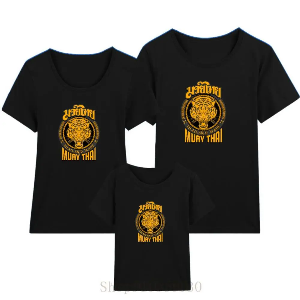 Muay thai tiger Таиландская семейная Одинаковая одежда Одежда для мальчиков и девочек