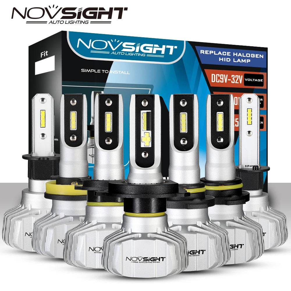 NOVSIGHT H4 светодиодный H11 H8 H7 LED Автомобильные лампы для фар машины H1 H3 9005 HB3 HB4 50 Вт 10000
