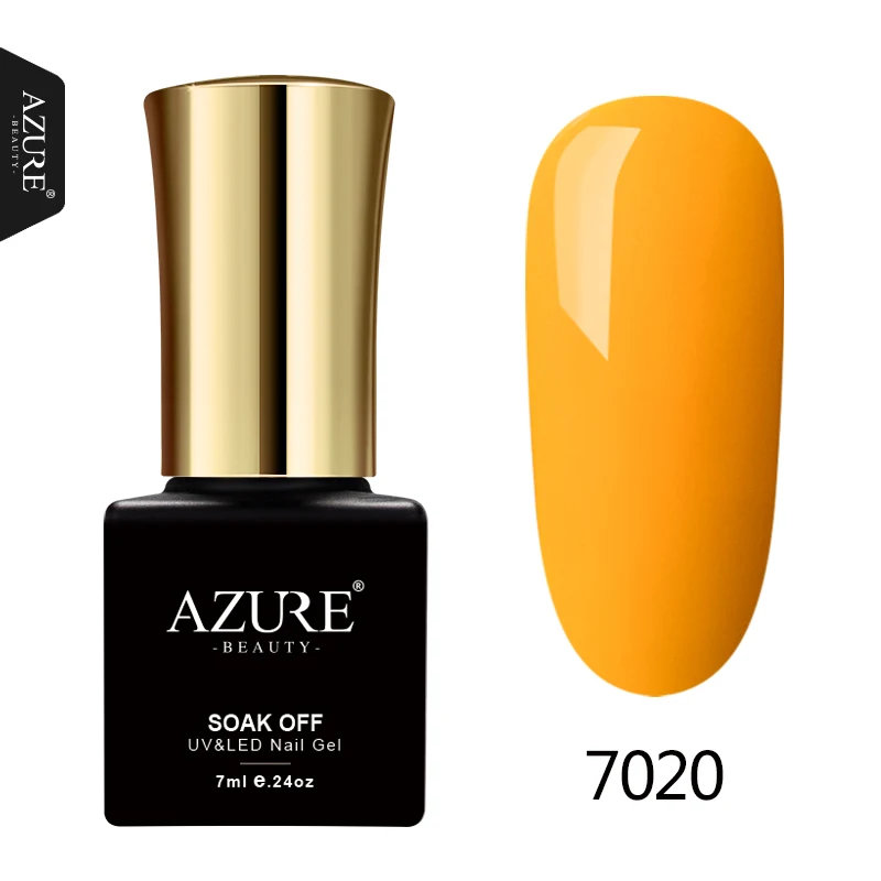 Azure beauty 7 мл Гель-лак для маникюра, светодиодный Гель-лак для ногтей, блестящий Блестящий Гибридный лак, Полупостоянный УФ-гель, эмалированный лак - Цвет: 7020