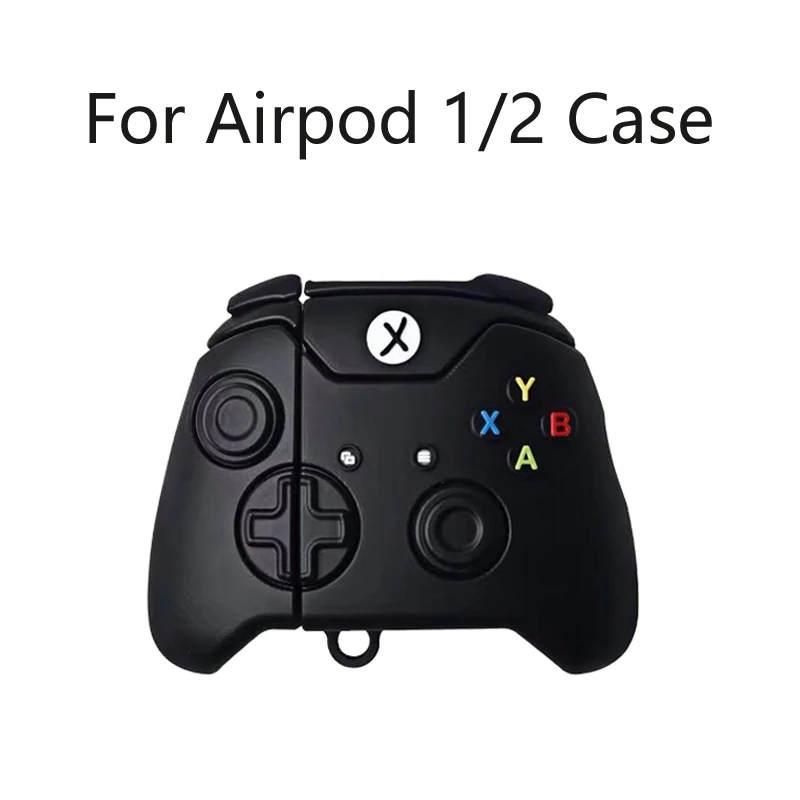 3D милый силиконовый чехол для геймпада для Apple Airpods 1 2 3 Pro Чехол Для Air Pods Чехлы для наушников для Airpods 3 2 1 Чехол Коробка - Цвет: Black