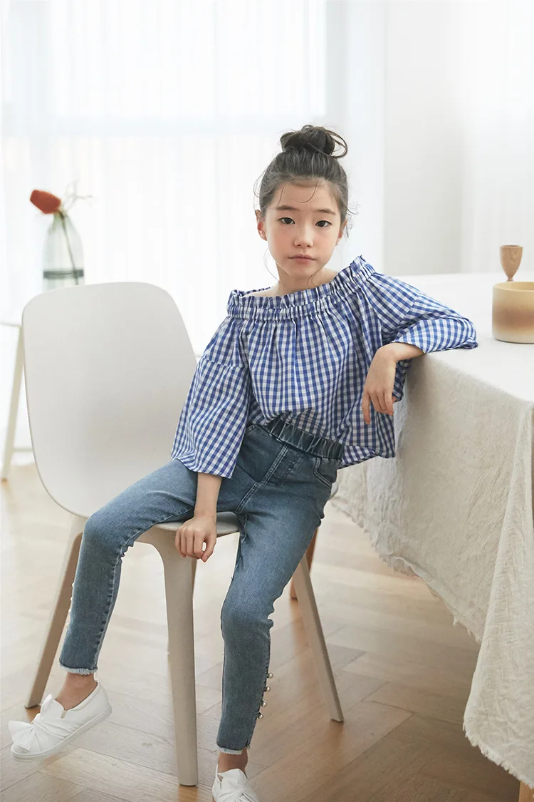 Новые летние Стиль Девушки Эластичность Slim Fit ковбойские штаны для крупных мальчиков и Повседневное в Корейском стиле-Стиль INS-Стиль брюки