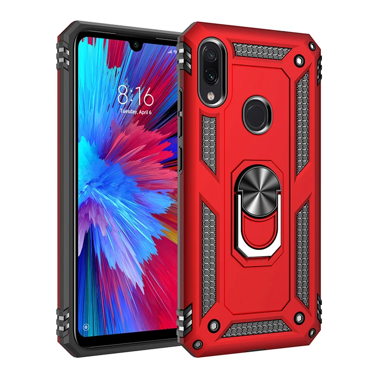 

Rugged Armor Case For Xiaomi Redmi Note 7 MI 9 9SE K20 Pro Protective Shockproof Stand Car Magnetic Ring Phone Case Cover Coque