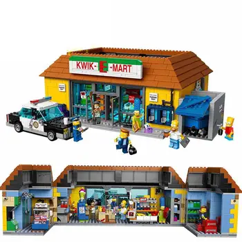 

The Simpson Home Series The Kwik-E-Mart Construction 16004 Building Block Brick children Christmas toys Gift