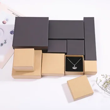 

Retro Fashion Kraftpaper Jewlery Box Bracelets Necklace Ring Earrings Jewelry Gift Box