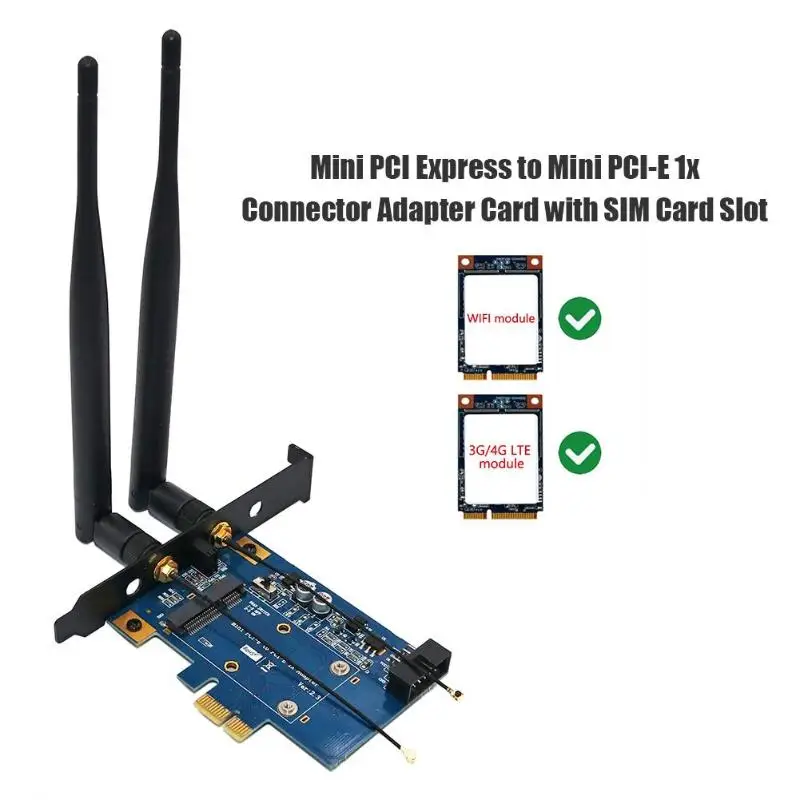 PCI-E к Mini PCI Express 1x разъем мини-адаптер карта для WiFi 3g 4G модуль Поддержка любой операционной системы WindowsXP
