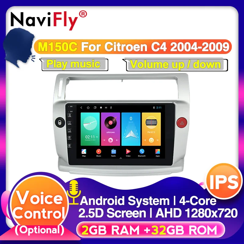 4G RAM CarPlay Android 10 для Citroen C4 C Triomphe Quatre 2004 2009 Автомобильный мультимедийный Wi Fi RDS IPS FM AM